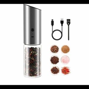 New Electric Salt and Pepper Grinder,Rechargeable Electric  Spice Mill Grinder,
